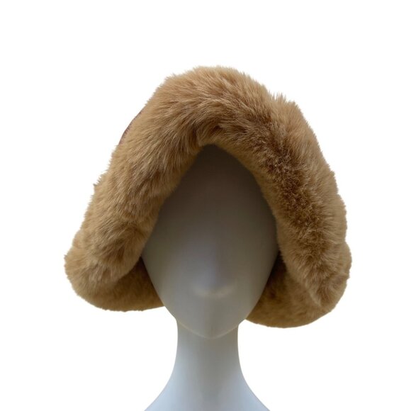 Vintage Rust Hat With Faux Fur Trim & Sherpa Lining - Picture 1 of 7